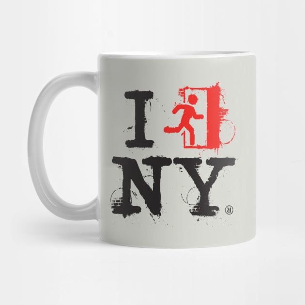 I Left NY - black/red by Toad King Studios
